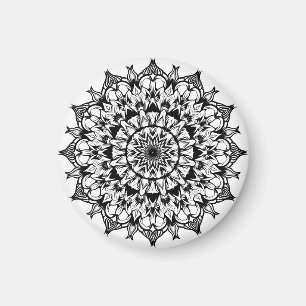 Aimant Mandala sur blanc