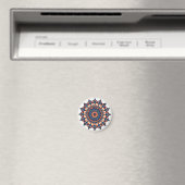 Aimant Mandala sur blanc (In Situ (Lave-vaisselle))