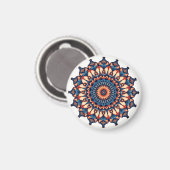 Aimant Mandala sur blanc (Recto/Verso)