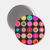 Aimant Mandalas fractales (Recto/Verso)