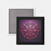 Aimant Mandelbrot à trame rose (Recto/Verso)