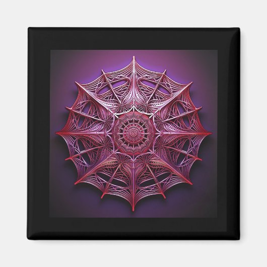 Aimant Mandelbrot à trame rose (Devant)