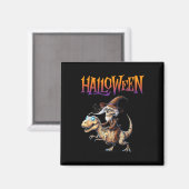 Aimant Manège squelette T-Rex Halloween (Recto/Verso)