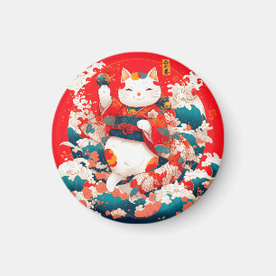 Aimant Maneki-Neko, Chat japonais chanceux