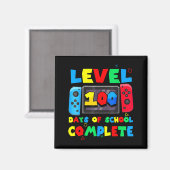Aimant Manette de jeu niveau 100 jours d'école terminés (Recto/Verso)