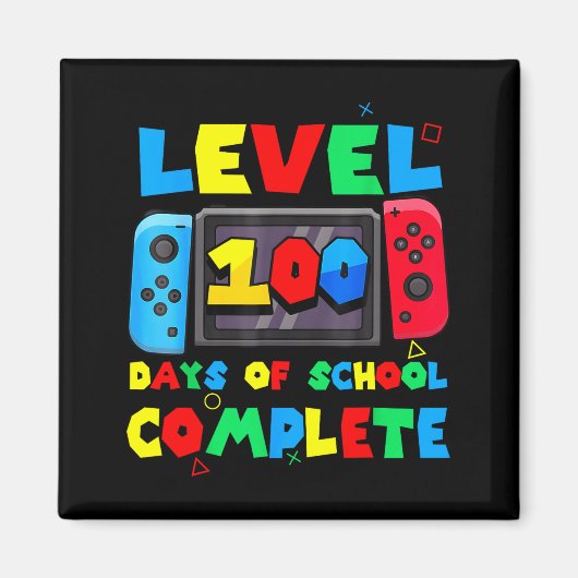 Aimant Manette de jeu niveau 100 jours d'école terminés (Devant)