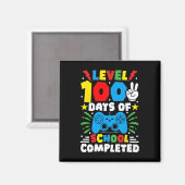 Aimant Manette de jeu niveau 100 Jours d'école terminés  (Recto/Verso)