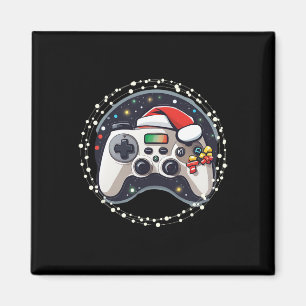 Aimant Manette de jeu vidéo Chapeau de Père Noël Noël Jeu