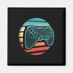 Aimant Manette de jeu vidéo rétro vintage Joueur de jeux