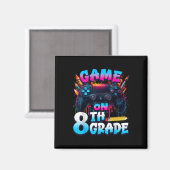 Aimant Manette Game On 8e année premier jour d'école B (Recto/Verso)