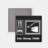 Aimant Mange du POISSON endormi ! (Recto/Verso)