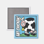 Aimant Mange du poulet ! (Recto/Verso)