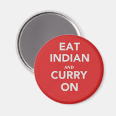 Aimant Mange indien et curry sur (Recto/Verso)
