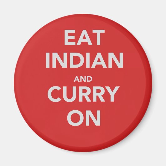 Aimant Mange indien et curry sur (Devant)