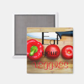 Aimant Mange tes légumes (Recto/Verso)