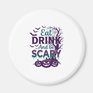 Aimant Manger Boire Être Effrayant Halloween Arbre Squele