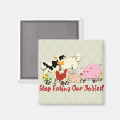 Aimant Manger des bébés animaux (Recto/Verso)