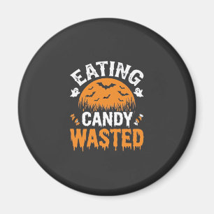 Aimant Manger des bonbons gâché Halloween Design_1