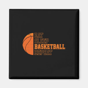 Aimant Manger. Dormir. Ballon de basket. Recommencer. Jou