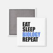 Aimant Manger Dormir Biologie Répéter Biologiste Professe (Recto/Verso)