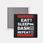 Aimant Manger Dormir Dash Répéter Jeu Vidéo (Recto/Verso)
