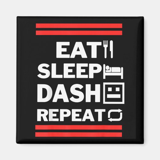 Aimant Manger Dormir Dash Répéter Jeu Vidéo (Devant)