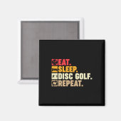 Aimant Manger Dormir Disc Golf Répéter Garçons Filles Ado (Recto/Verso)