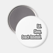 Aimant Manger. Dormir. Entraîner au baseball. (Recto/Verso)