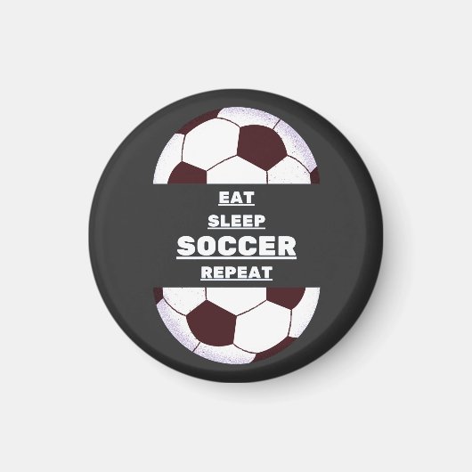 Aimant Manger, Dormir, Football, Répéter (Devant)