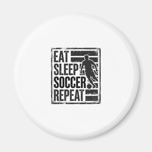 Aimant Manger Dormir Football Répéter Conception de Chemi (Devant)
