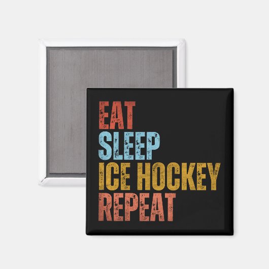 AIMANT MANGER DORMIR GLACE HOCKEAT RÉPÉTER (Recto/Verso)