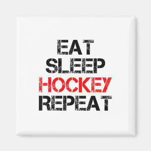 Aimant Manger Dormir Hockey Répéter Patinage sur glace Ca