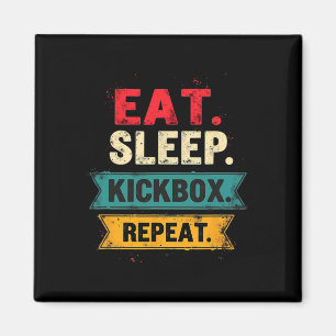 Aimant Manger Dormir Kickbox Répéter Kickboxing Mma Boxeu