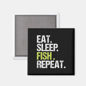 Aimant Manger Dormir Poisson Répéter Chemise Pêche Pêcheu (Recto/Verso)