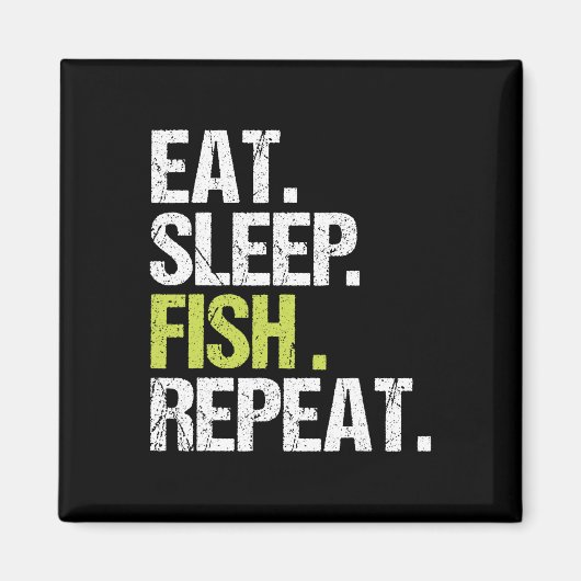 Aimant Manger Dormir Poisson Répéter Chemise Pêche Pêcheu (Devant)