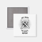 Aimant Manger Dormir Réparer Des Choses Répéter (Recto/Verso)