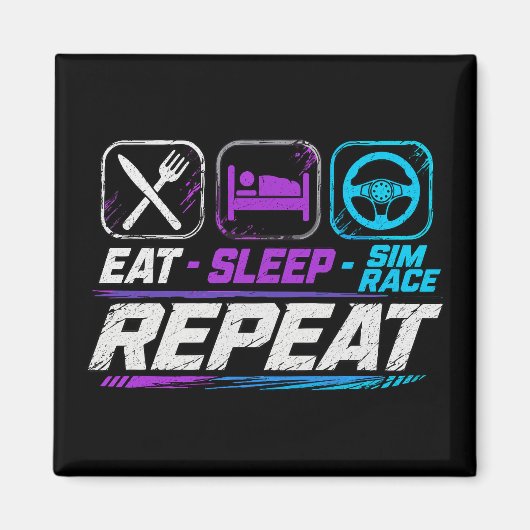 Aimant Manger dormir sim course répéter pour les fans de (Devant)
