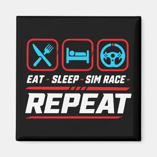 Aimant Manger dormir sim course répéter pour les fans de (Devant)