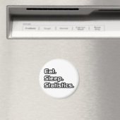 Aimant Manger. Dormir. Statistiques. (In Situ (Lave-vaisselle))