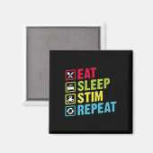 Aimant Manger Dormir Stim Répéter Sensibilisation à l'aut (Recto/Verso)
