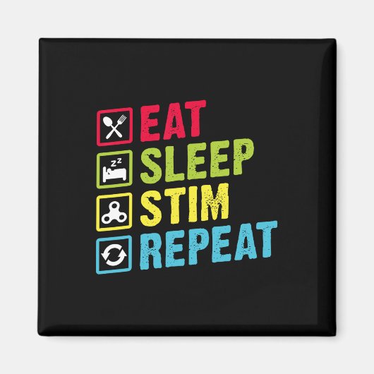 Aimant Manger Dormir Stim Répéter Sensibilisation à l'aut (Devant)