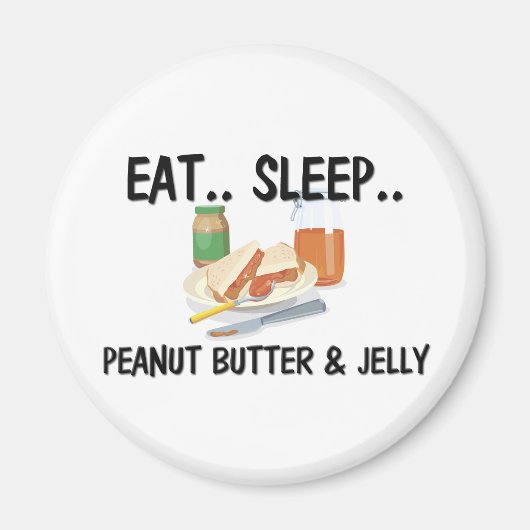 Aimant Manger Sleep PEANUT BEURRE & JELLY (Devant)