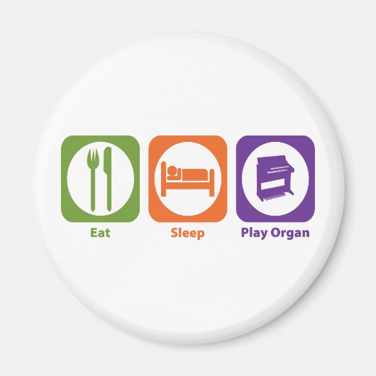 Aimant Manger Sleep Play Organ (Devant)