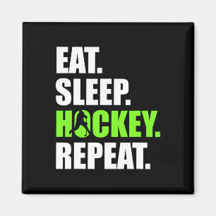 Aimant Manger Sommeil Hockey Répéter Drôles Joueurs de Ho