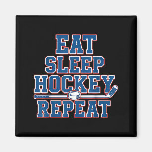 Aimant Manger Sommeil Hockey Répéter Hockey sur Glace Pou