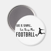 Aimant manger sommeil jouer au football (Recto/Verso)