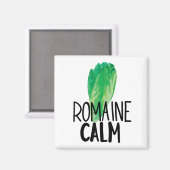 Aimant Manget de laitue drôle d'aquarelle (Recto/Verso)