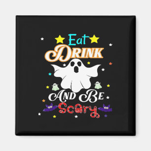 Aimant Mangez Boire Et Soyez Effrayant Joyeux Halloween J