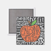 Aimant Mangez, buvez et soyez en bonne santé (Recto/Verso)