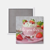 Aimant Mangez Comme Vous Vous Aimez // Fraise Smoothie (Recto/Verso)